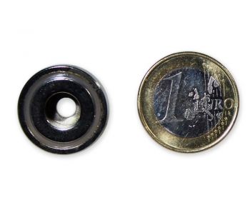 Neodym Flachgreifer mit Bohrung Ø 20,0 x 7,0 mm hält 6,2 kg