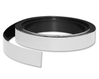 Kennzeichnungsband magnetisch, 20 mm Breite, Meterware, Weiss