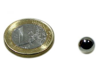 Stahlkugel Ø 8,0 mm vernickelt ferromagnetisch (kein Magnet)