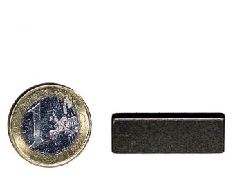 Quadermagnet 30,0 x 10,0 x 5,0 mm Neodym N45 TEFLON - hält 7,0 kg