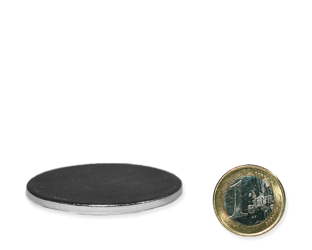 Metallscheibe selbstklebend weiß Ø 50 mm x 2,5 mm verzinkt Gegenstück für  Magnete
