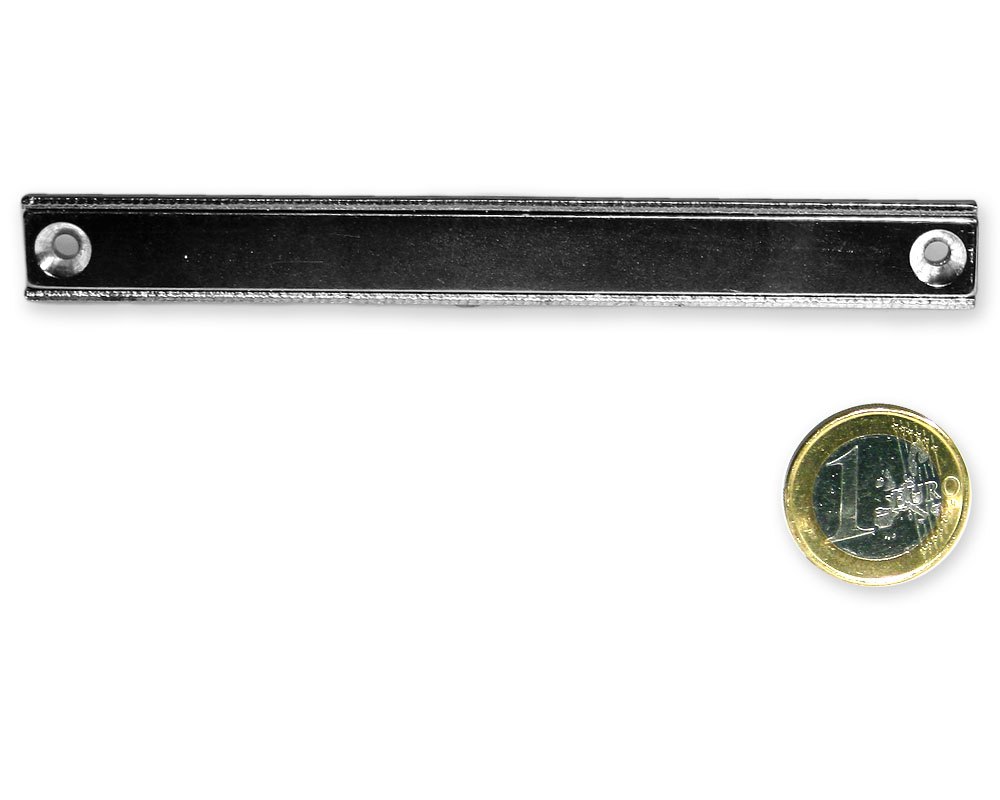 2 x Neodym Magnet Flachleiste Mit Bohrung Senkung Topfmagnet Loch 40x13,5x5mm 