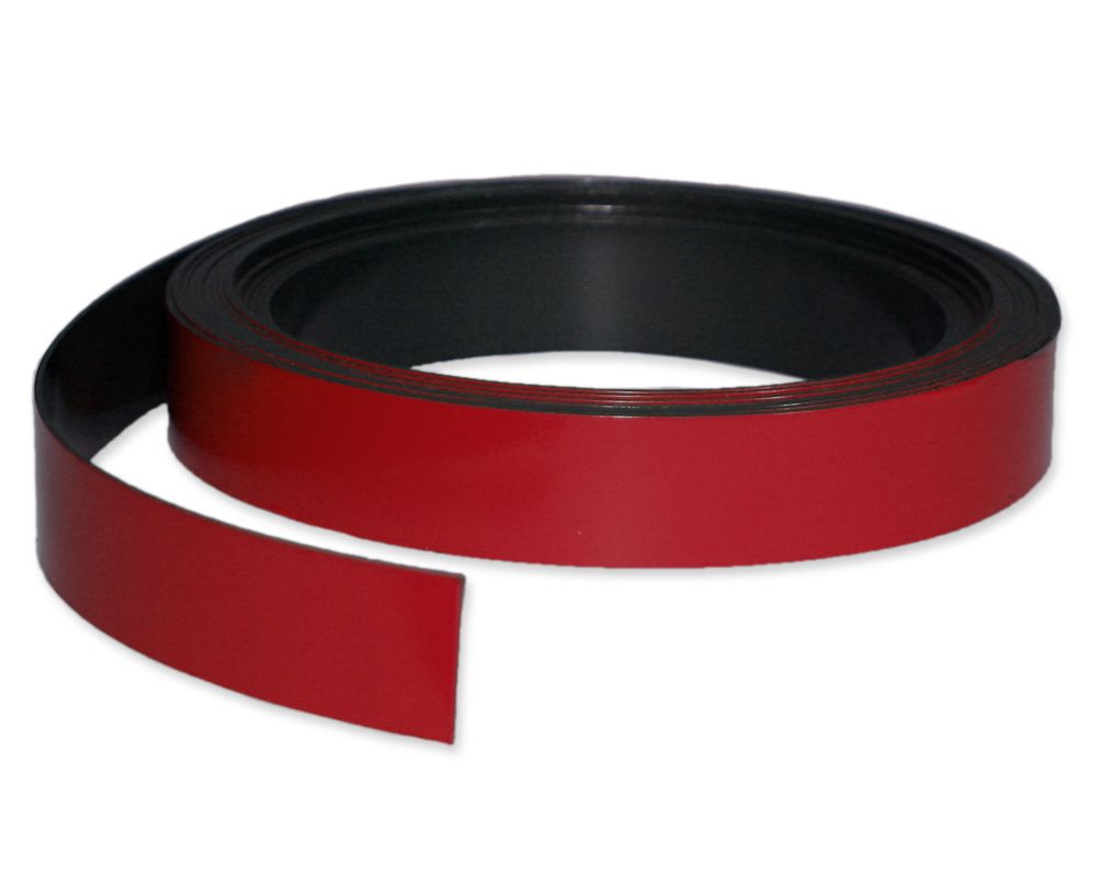 Kennzeichnungsband magnetisch, 20 mm Breite, Meterware, Rot