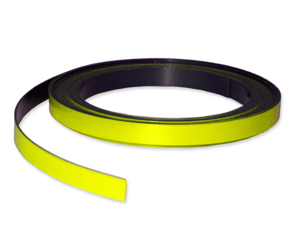 Kennzeichnungsband magnetisch, 10 mm Breite, Meterware, Gelb