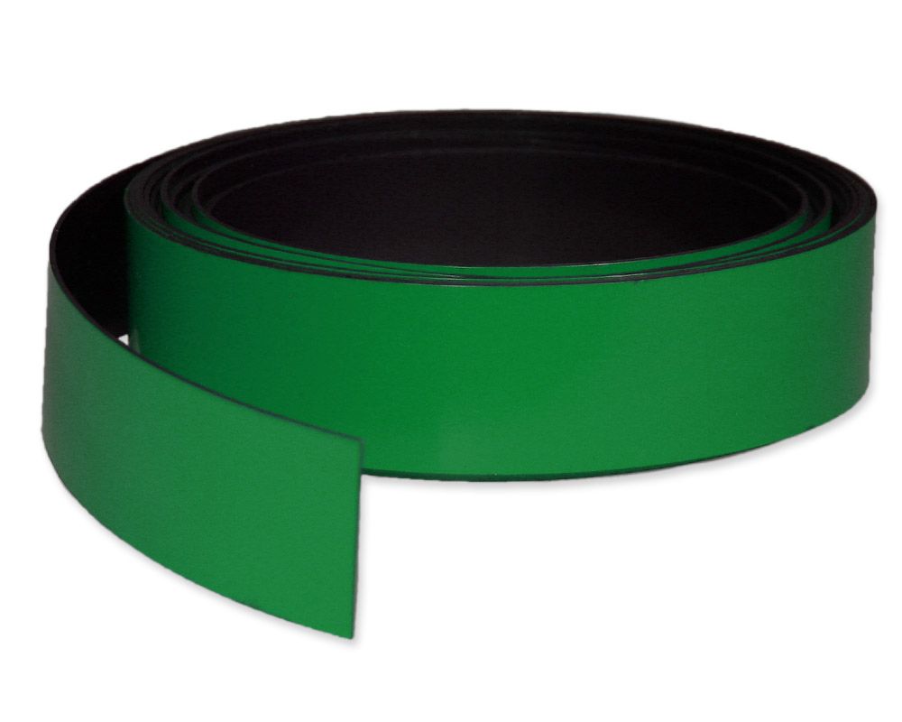 Kennzeichnungsband magnetisch, 30 mm Breite, Meterware, Grün