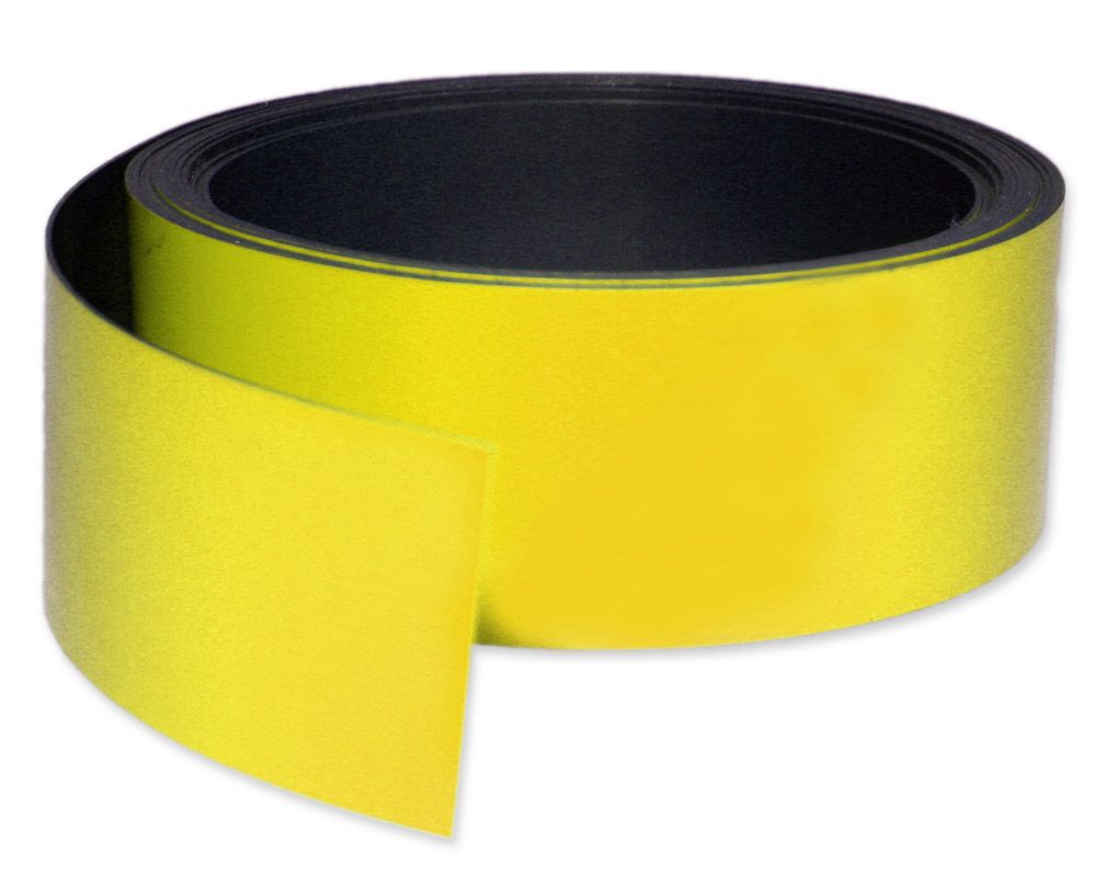 Kennzeichnungsband magnetisch, 50 mm Breite, Meterware, Gelb