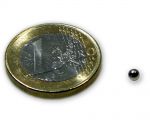 Magnetkugel / Kugelmagnet Ø 3,0 mm Neodym vernickelt N40 - hält 130 g
