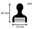 Kleiner Kegelmagnet Ø 12 mm schwarz - hält 1,6 kg