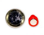 Kleiner Kegelmagnet Ø 12 mm rot - hält 1,6 kg