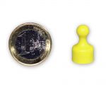 Kleiner Kegelmagnet Ø 12 mm gelb - hält 1,6 kg