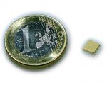 Quadermagnet 5,0 x 5,0 x 1,2 mm Neodym N50 vergoldet - hält 400 g