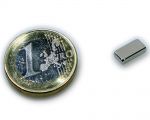 Quadermagnet 10,0 x 5,0 x 2,0 mm Neodym N45 vernickelt - hält 1,2 kg