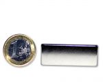 Quadermagnet 40,0 x 15,0 x 3,0 mm Neodym N45 vernickelt - hält 6,0 kg