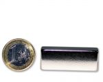 Quadermagnet 40,0 x 15,0 x 10,0 mm Neodym N45 vernickelt - hält 18,0 kg