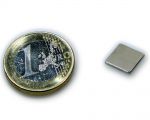 Quadermagnet 10,0 x 10,0 x 1,0 mm Neodym N45 vernickelt - hält 700 g