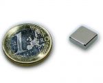 Quadermagnet 10,0 x 10,0 x 3,0 mm Neodym N45 vernickelt - hält 2,0 kg