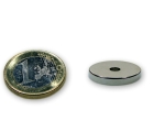 Ringmagnet Ø 23,0 x 5,0 x 3,0 mm Neodym N45 vernickelt - hält 4,3 kg