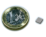 Quadermagnet 5,0 x 5,0 x 1,0 mm Neodym N45 vernickelt - hält 300 g
