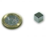 Würfelmagnet 8,0 x 8,0 x 8,0 mm Neodym N45 vernickelt - hält 4,5 kg